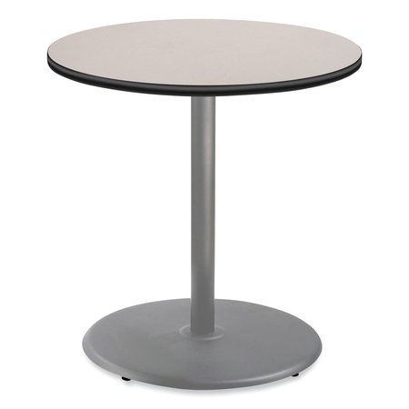 NATIONAL PUBLIC SEATING Cafe Table, 36in. Diameter x 36h, Round Top/Base, Gray Nebula Top, Gray Base CG13636RC1GY